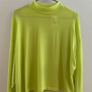NWT Neon Yellow Mid-Turtle Neck Sweater